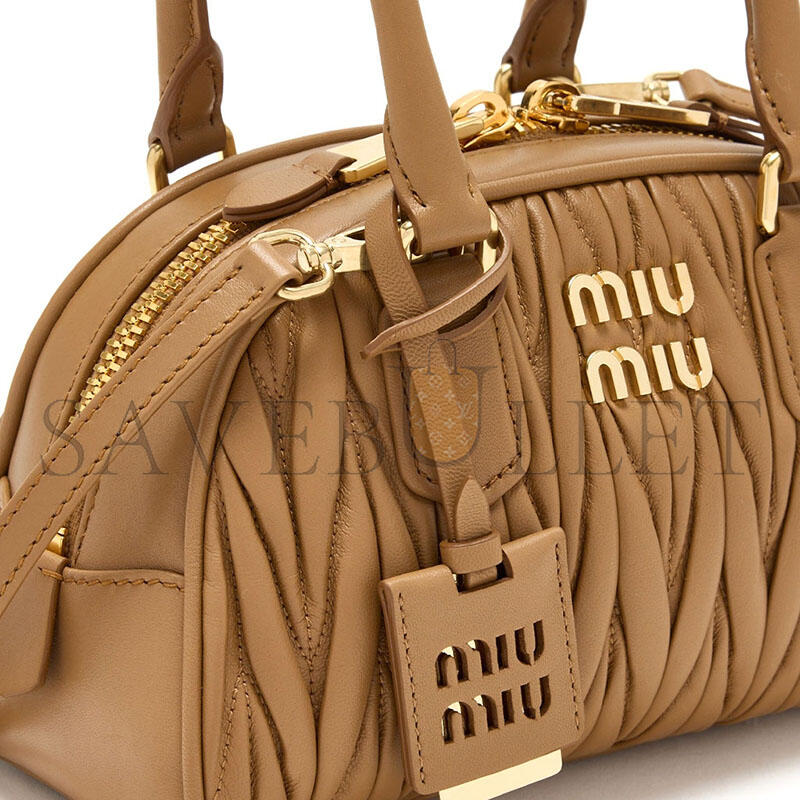 MIU MIU ARCADIE MATELASSÉ NAPPA LEATHER BAG 5BB191 (22*13*10.5cm)